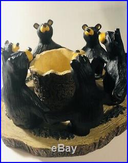 Circle of Bears BearFoots Candle Holder Artist Jeff Fleming, Big Sky Carvers