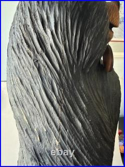 Colorado Carving Company Wood Bear Carved Statue Table Lamp 36 By Dale Traut