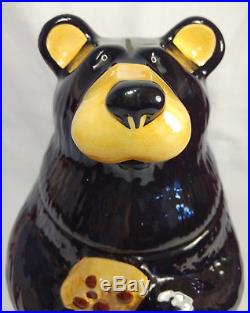 Cookie Jar Black Bear Big Sky Carvers Bear Foots by Jeff Fleming 11.5 H Ceramic