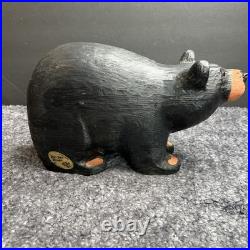 EUC Rare Jeff Fleming Signed Big Sky Carvers Black Bear 13 Wood Carving Art