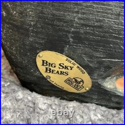 EUC Rare Jeff Fleming Signed Big Sky Carvers Black Bear 13 Wood Carving Art