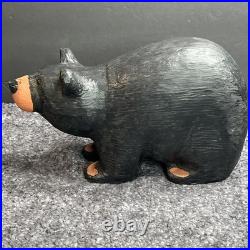 EUC Rare Jeff Fleming Signed Big Sky Carvers Black Bear 13 Wood Carving Art