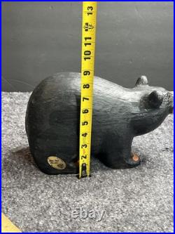 EUC Rare Jeff Fleming Signed Big Sky Carvers Black Bear 13 Wood Carving Art