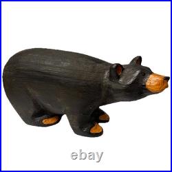 EUC Rare Jeff Fleming Signed Big Sky Carvers Black Bear 19 1/2 Wood Carving Art