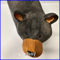 EUC Rare Jeff Fleming Signed Big Sky Carvers Black Bear 19 1/2 Wood Carving Art EUC Rare Jeff Fleming Signed Big Sky Carvers Black Bear 19 1/2 Wood Carving Art