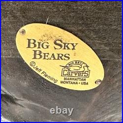 EUC Rare Jeff Fleming Signed Big Sky Carvers Black Bear 19 1/2 Wood Carving Art EUC Rare Jeff Fleming Signed Big Sky Carvers Black Bear 19 1/2 Wood Carving Art