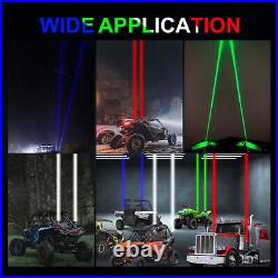 For Can-Am Maverick X3 WHIPLESS LASER RGB LED Whip Lights Pods Remote Sky Tracer