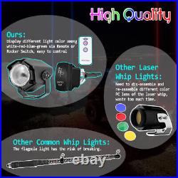 For Polaris General XP 4 1000 Ride Command RGBW Laser Whip Light Kit Sky Tracer