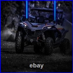 For Polaris Ranger Midsize 500/570/EV/ETX 2xLaser Whip Light Pods Sky Tracer RGB