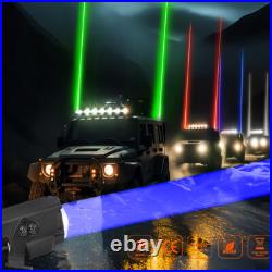 For Polaris Ranger XP Sky Tracer Spot Beam 2x RGBW Laser Whip Light Pods Offroad For Polaris Ranger XP Sky Tracer Spot Beam 2x RGBW Laser Whip Light Pods Offroad