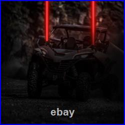 For Polaris Ranger XP Sky Tracer Spot Beam 2x RGBW Laser Whip Light Pods Offroad For Polaris Ranger XP Sky Tracer Spot Beam 2x RGBW Laser Whip Light Pods Offroad