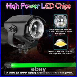 For Polaris Ranger XP Sky Tracer Spot Beam 2x RGBW Laser Whip Light Pods Offroad For Polaris Ranger XP Sky Tracer Spot Beam 2x RGBW Laser Whip Light Pods Offroad