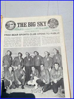 Fred Bear Signed Sports Club Charter Member Certificate & Big Sky Vol. 1#1 1972