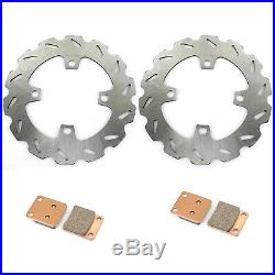 Front Brake Disc Rotors Pads for YAMAHA Big Bear 400 Grizzly 350 400 450 07-12