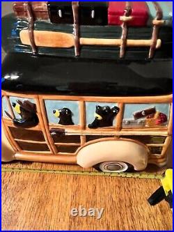 Going Camping/Bears in Woody Cookie Jar /Bearfoots Big Sky / Jeff Fleming/signed