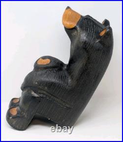 HUGE Big Sky Bear Jeff Fleming Carvers Western Pine Black Bear Shelf Sitter 16