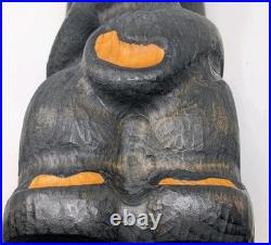 HUGE Big Sky Bear Jeff Fleming Carvers Western Pine Black Bear Shelf Sitter 16
