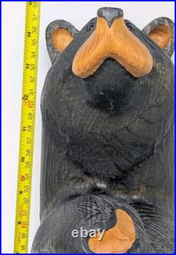 HUGE Big Sky Bear Jeff Fleming Carvers Western Pine Black Bear Shelf Sitter 16