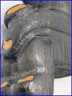 HUGE Big Sky Bear Jeff Fleming Carvers Western Pine Black Bear Shelf Sitter 16