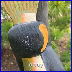 Hand Carved 33 Wooden Black Bear With Trout Big Sky Carvers Jeff Fleming Montana
