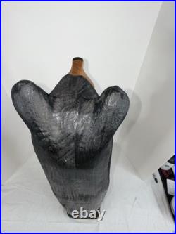 Hand Carved 33 Wooden Black Bear With Trout Big Sky Carvers Jeff Fleming Montana Hand Carved 33 Wooden Black Bear With Trout Big Sky Carvers Jeff Fleming Montana