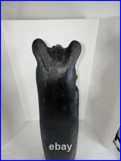 Hand Carved 33 Wooden Black Bear With Trout Big Sky Carvers Jeff Fleming Montana