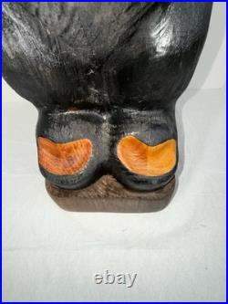 Hand Carved 33 Wooden Black Bear With Trout Big Sky Carvers Jeff Fleming Montana Hand Carved 33 Wooden Black Bear With Trout Big Sky Carvers Jeff Fleming Montana