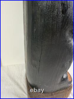 Hand Carved 33 Wooden Black Bear With Trout Big Sky Carvers Jeff Fleming Montana