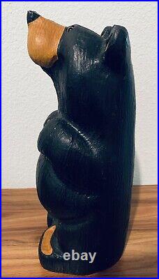 Hand Carved Wooden Black Bear Big Sky Bears by Jeff Fleming Montana USA (Peety)