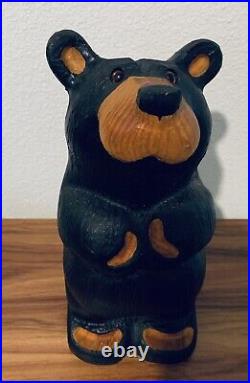 Hand Carved Wooden Black Bear Big Sky Bears by Jeff Fleming Montana USA (Peety)