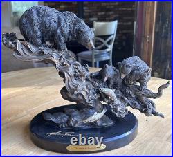 Home Schooled Bear Family By Marc Pierce, Signature Collection. Big Sky Carver