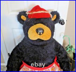 Huge Big Sky Carvers Beareggts Bears Vintage Plush Black Bear 42 tall Huge Big Sky Carvers Beareggts Bears Vintage Plush Black Bear 42 tall
