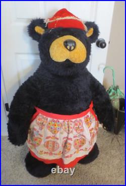 Huge Big Sky Carvers Beareggts Bears Vintage Plush Black Bear 42 tall Huge Big Sky Carvers Beareggts Bears Vintage Plush Black Bear 42 tall