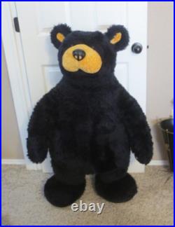 Huge Big Sky Carvers Beareggts Bears Vintage Plush Black Bear 42 tall Huge Big Sky Carvers Beareggts Bears Vintage Plush Black Bear 42 tall