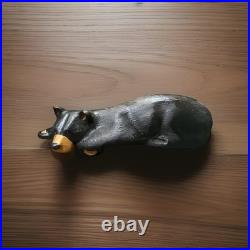 JEFF FLEMING WOOD BIG SKY CARVERS BONNIE WOODEN BEAR CARVING 20 x 7 JEFF FLEMING WOOD BIG SKY CARVERS BONNIE WOODEN BEAR CARVING 20 x 7