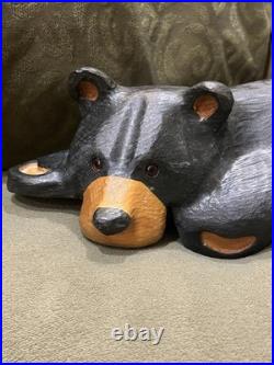 JEFF FLEMING WOOD BIG SKY CARVERS BONNIE WOODEN BEAR CARVING 20 x 7 JEFF FLEMING WOOD BIG SKY CARVERS BONNIE WOODEN BEAR CARVING 20 x 7