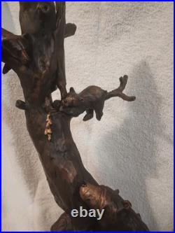 J. M. Fleming Big Sky Carvers Sculpture Bears Cubs Honey 17.5