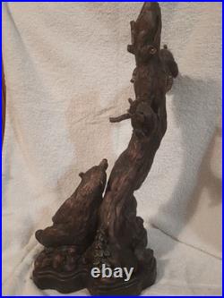 J. M. Fleming Big Sky Carvers Sculpture Bears Cubs Honey 17.5