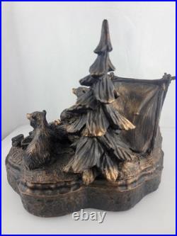 J. M Fleming Big Sky Carvers Sculpture The Tresspassers Bears Tent Trees Art HTF J. M Fleming Big Sky Carvers Sculpture The Tresspassers Bears Tent Trees Art HTF