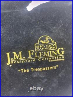 J. M Fleming Big Sky Carvers Sculpture The Tresspassers Bears Tent Trees Art HTF J. M Fleming Big Sky Carvers Sculpture The Tresspassers Bears Tent Trees Art HTF