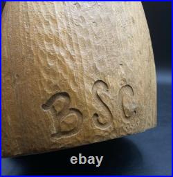 Jeff Fleming 12 Seated Bear BSC Wood Carving by Big Sky Carvers Amber Eyes