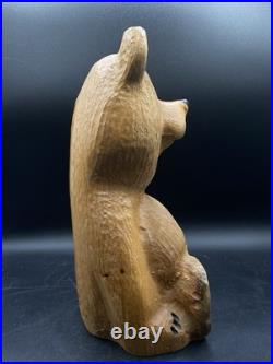 Jeff Fleming 12 Seated Bear BSC Wood Carving by Big Sky Carvers Amber Eyes