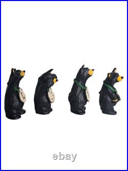 Jeff Fleming BEARFOOTS L O V E Love Line 4 Bear Resin 4 Figurine Set RARE