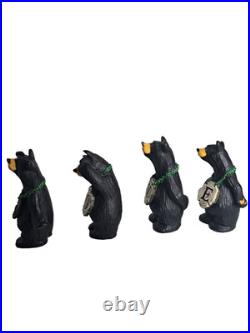 Jeff Fleming BEARFOOTS L O V E Love Line 4 Bear Resin 4 Figurine Set RARE