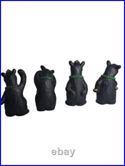 Jeff Fleming BEARFOOTS L O V E Love Line 4 Bear Resin 4 Figurine Set RARE