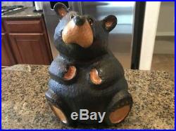 Jeff Fleming BIG SKY Bears Carvers Solid Wood Hand Carved Black Bear Figure 10