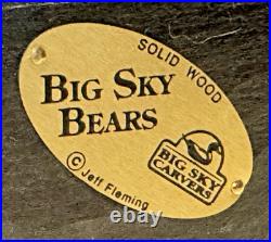 Jeff Fleming BLEAR Wood Carving by Big Sky Carvers with Metal with Metal Tag