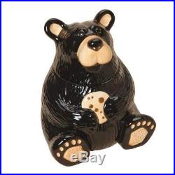 Jeff Fleming BearFoots Sitting Bear Ceramic Cookie Jar by Big Sky Carvers