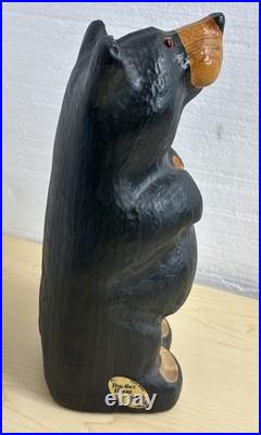 Jeff Fleming Bear Solid Wood Carving BIG SKY CARVERS 13 BAREFOOT BEAR Decor