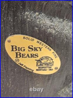 Jeff Fleming Bear Solid Wood Carving BIG SKY CARVERS 13 BAREFOOT BEAR Petey
